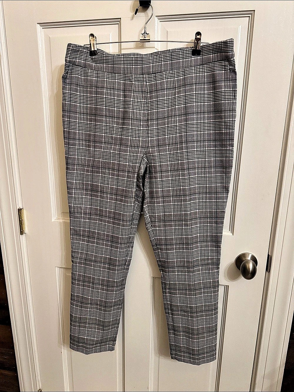 Jules & Leopold Plaid Ankle Pants in Gray & Black Size XL Like New